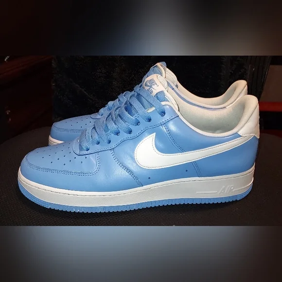 Men's Nike Air Force 1 '07 University Blue White 2021 Low Size: 12 (DC2911-400) - Picture 4 of 10